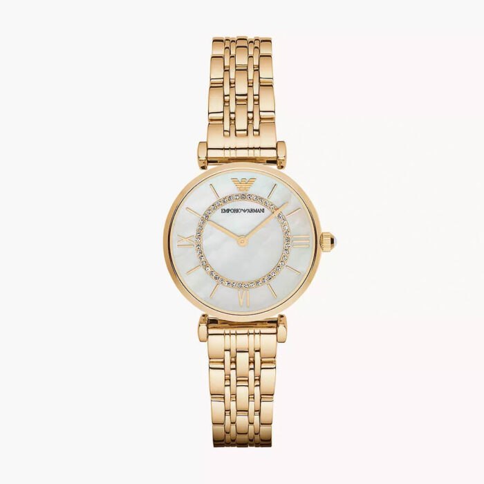 Emporio Armani Women's Two-Hand Gold-Tone Stainless Steel Watch