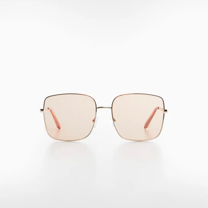 Square metallic frame sunglasses